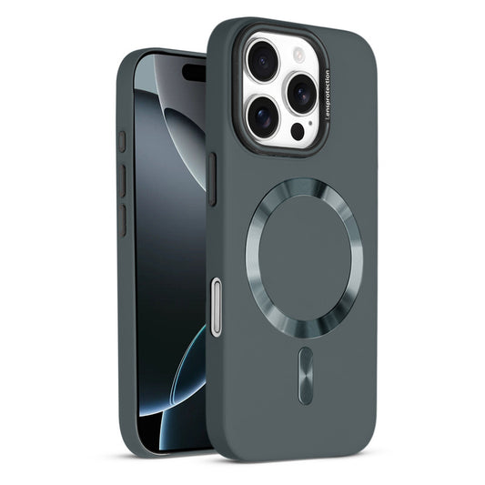 Smooth Silicone Finish Hard Back MagSafe Compatible Case for Apple iphone 16 Pro Max With Camera Protection