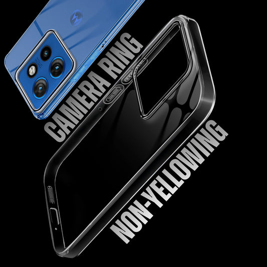 Crystal Shield Hard Case with Anti-Yellowing and Colorful Camera Guard for Motorola Moto Edge 50 Neo 5G