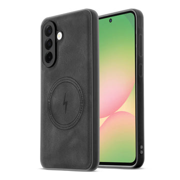 Refined PU Leather Case for Samsung A56 5G , with Support for MagSafe & Wireless Accessories