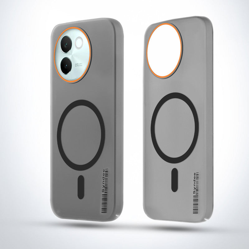 Elegant Colorful Frosted Matte Back With MagSafe Support Back Case For Vivo V30e 5G