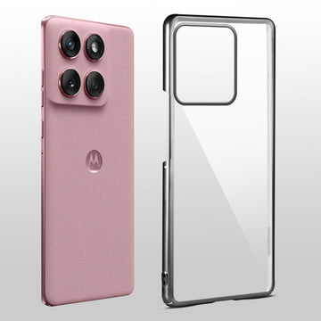 Crystal Clear Premium Case with Shiny Colorful Edges and Precise Cutouts for Motorola Moto Edge 60 Fusion 5G