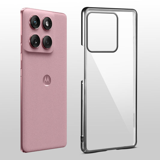 Crystal Clear Premium Case with Shiny Colorful Edges and Precise Cutouts for Motorola Moto Edge 60 Fusion 5G