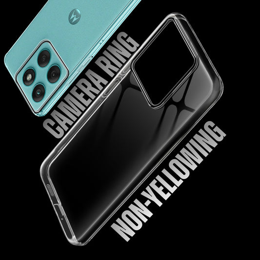 Crystal Shield Hard Case with Anti-Yellowing and Colorful Camera Guard for Motorola Moto Edge 60 Fusion 5G
