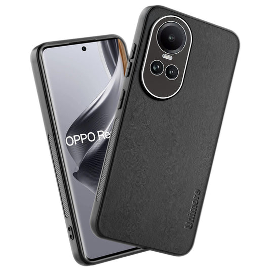 Unimore Leather Hard Case with Shiny Camera Protection For Oppo Reno 10 5G