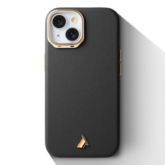 Exclusive Hard Back Case for Apple iPhone 15 with Leather Textured Finish, Matte finish Buttons and Soft Inner Fabric