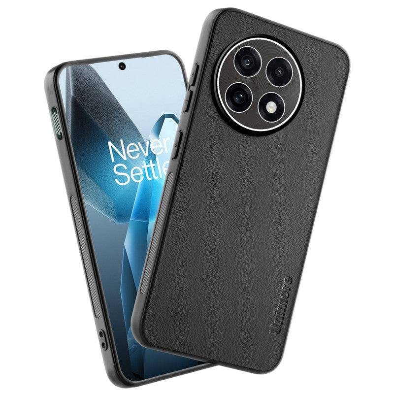 Unimore Leather Hard Case with Shiny Camera Protection For OnePlus 13R 5G