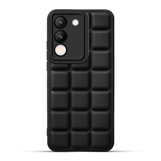 3D Grid Thread Design Silicone Phone Case Cover for Vivo Y200 5G
