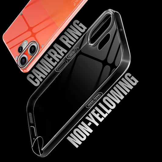 Crystal Shield Hard Case with Anti-Yellowing and Colorful Camera Guard for CMF Nothing Phone 2 Pro