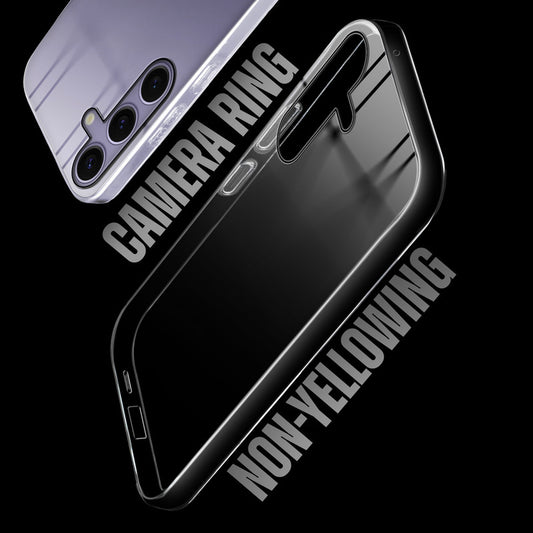 Crystal Shield Hard Case with Anti-Yellowing and Colorful Camera Guard for Samsung S24 5G