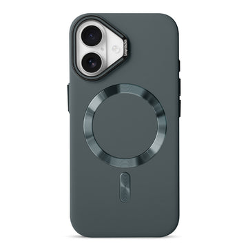 Smooth Silicone Finish Hard Back Wireless Charging Support Compatible Case for Apple iPhone 16 Plus With Camera Protection