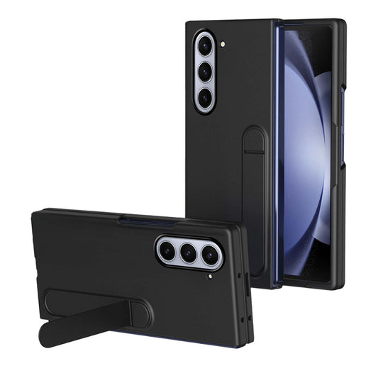 Solid Matte Finish Cover for Samsung Z Fold 5 with Integrated Stand for Hands Free Use