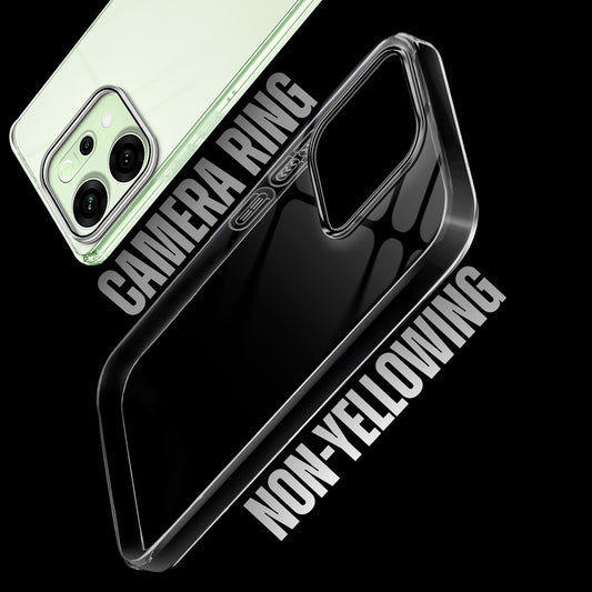 Crystal Shield Hard Case with Anti-Yellowing and Colorful Camera Guard for Oppo Reno 14 5G