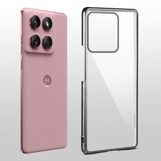 Crystal Clear Premium Case with Shiny Colorful Edges and Precise Cutouts for Motorola Moto Edge 60 5G