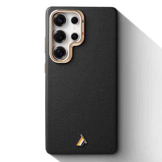 Exclusive Hard Back Case for Samsung S24 Ultra 5G with Leather Textured Finish, Matte finish Buttons and Soft Inner Fabric