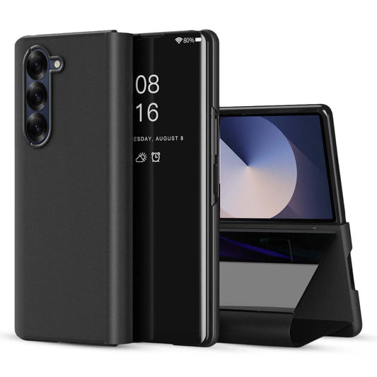 Sleek Flip Case for Samsung Z Fold 6 , Touch Mirror Cover with Auto Wake/Sleep (Not S View Compatible)