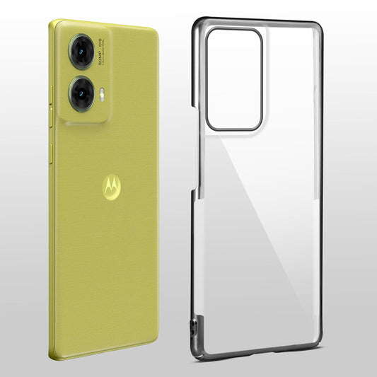 Crystal Clear Premium Case with Shiny Colorful Edges and Precise Cutouts for Motorola Moto G85 5G