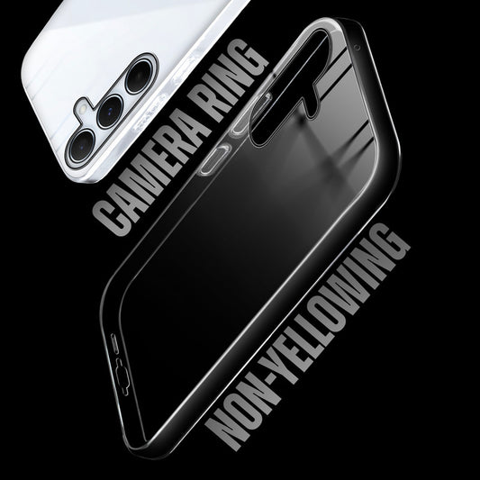 Crystal Shield Hard Case with Anti-Yellowing and Colorful Camera Guard for Samsung S23 FE 5G