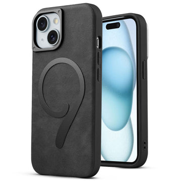 Prime Leather Wireless Charging Compatible Case for Apple iPhone 15