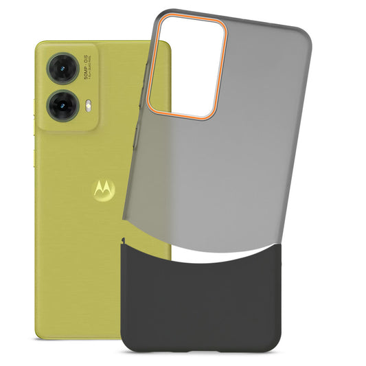 Frosted Hard Back Case For Motorola Moto G85 with 2-Cut Interlocking System