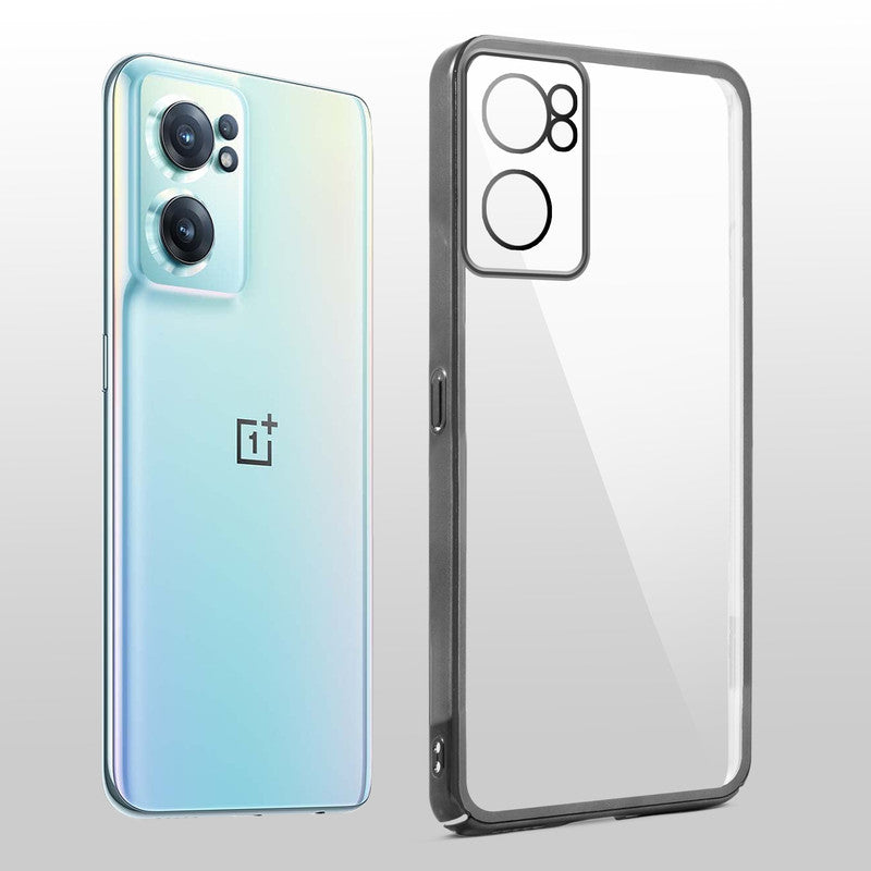 Crystal Clear Transparent Premium Shiny colorful Edges Hard Back Case For OnePlus Nord CE 2 5G