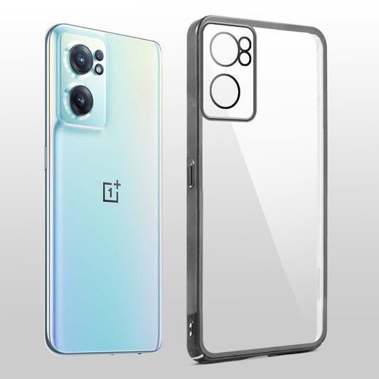 Crystal Clear Transparent Premium Shiny colorful Edges Hard Back Case For OnePlus Nord CE 2 5G