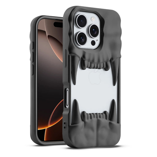 3D Tiger Fang Back Case for Apple iPhone 16 Pro, A Wild and Fearless Vibe