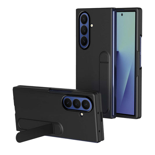 Solid Matte Finish Cover for Samsung Z Fold 7 with Integrated Stand for Hands Free Use