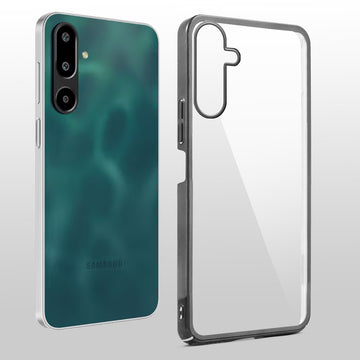 Crystal Clear Transparent Premium Shiny colorful Edges Hard Back Case For Samsung F16 5G