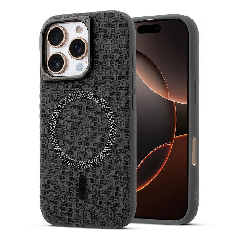 Rugged Silicone Grip Mobile Back Cover Case For Apple iPhone 16 Pro With Magsafe Support