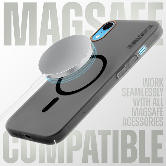 Elegant Colorful Frosted Matte Back With MagSafe Support Back Case For Apple iPhone XR