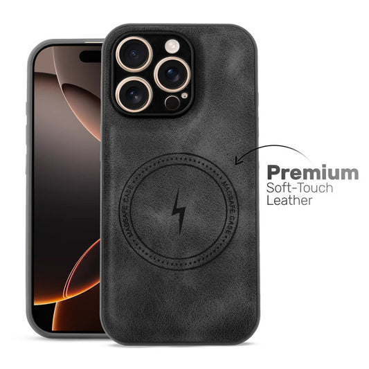Refined PU Leather Case for Apple iPhone 16 Pro