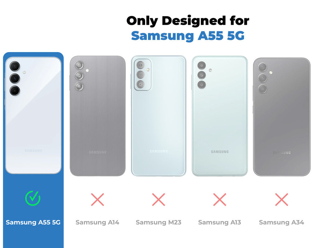Frosted Case With 2-Cut Interlock For Samsung A55 5G