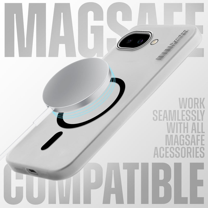 Frosted Sleek Matte Wireless Charging Support Back Cover Case for Google Pixel 9A 5G With Raised Camera Protection