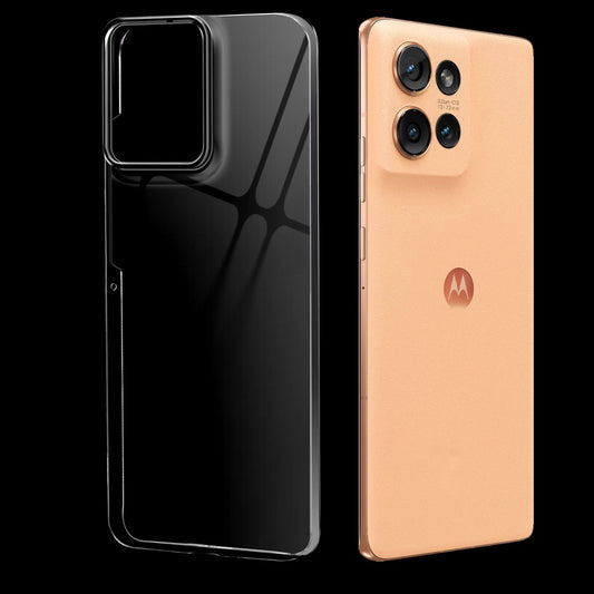 Crystal Shield Hard Case with Anti-Yellowing and Colorful Camera Guard for Motorola Moto Edge 50 5G