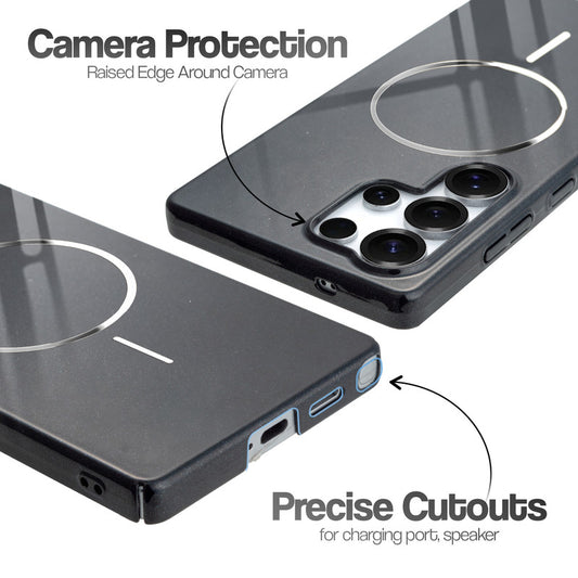 Smooth & Shiny Glossy Hard Back Cover Case For Samsung S25 Ultra 5G With Magsafe Support