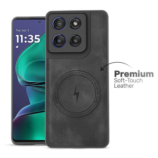 Refined PU Leather Case for Motorola Moto Edge 60 Stylus 5G