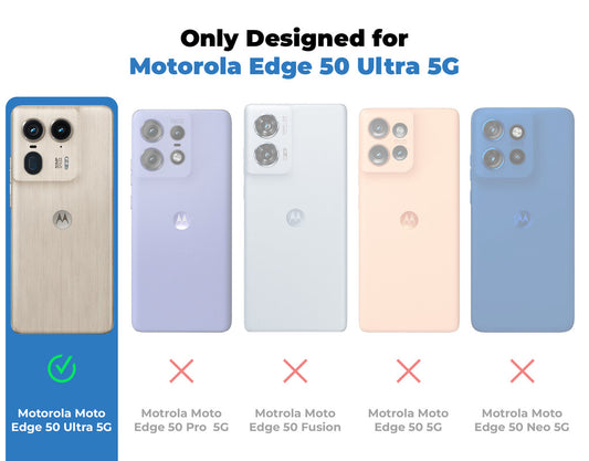 Crystal Clear Premium Shiny Edges Hard Back Case For Motorola Moto Edge 50 Ultra 5G