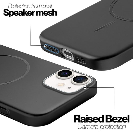 Slim Hard Shell Back Case for Apple iPhone 12 , Shiny Finish with Built in MagSafe Support