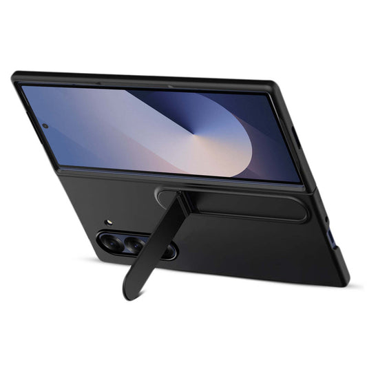 Solid Matte Finish Cover for Samsung Z Fold 6 with Integrated Stand for Hands Free Use