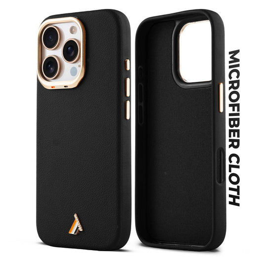 Exclusive Hard Back Case for Apple iphone 16 Pro Max with Leather Textured Finish, Matte finish Buttons and Soft Inner Fabric