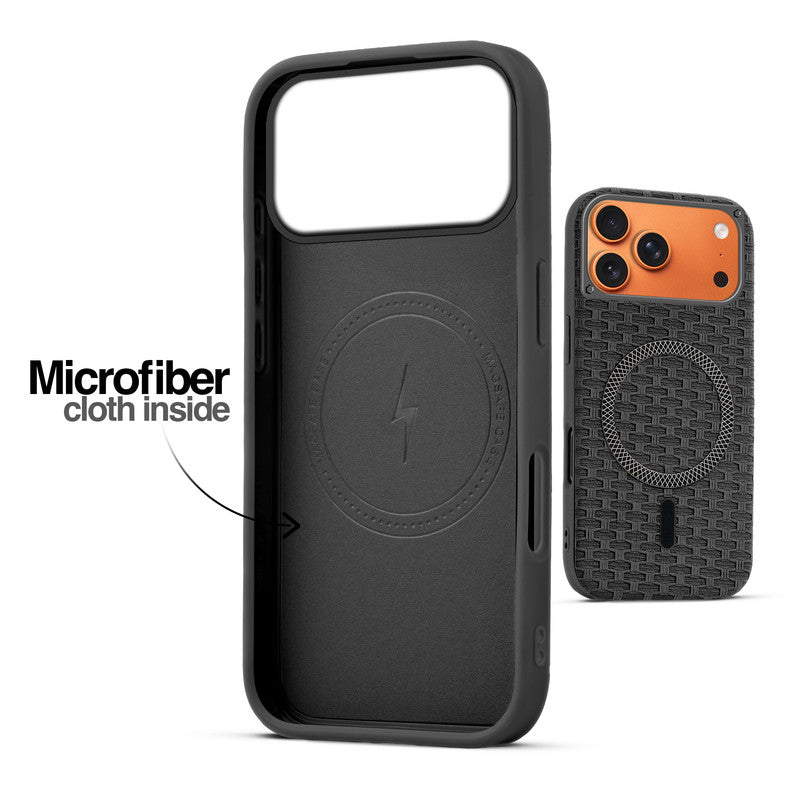 Rugged Silicone Grip Mobile Back Cover Case For Apple iPhone 17 Pro With Wireless Charging Support Support