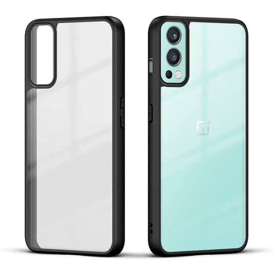 Premium Silicon Soft Framed Case with Clear Back Cover For OnePlus Nord 2 5G