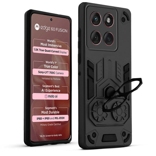 Heavy Duty Shockproof Case with Reinforced Corners for Motorola Moto Edge 60 Fusion 5G , Soft Cushioning & Camera Protection
