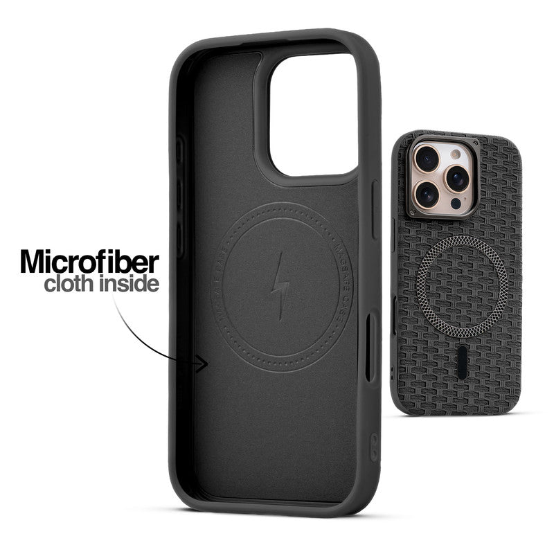 Rugged Silicone Grip Mobile Back Cover Case For Apple iPhone 16 Pro With Wireless Charging Support Support