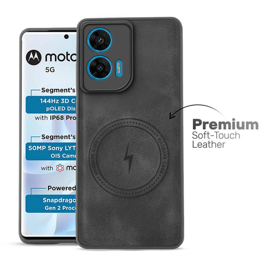 Refined PU Leather Case for Motorola Moto G96 5G