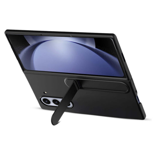 Solid Matte Finish Cover for Samsung Z Fold 5 with Integrated Stand for Hands Free Use