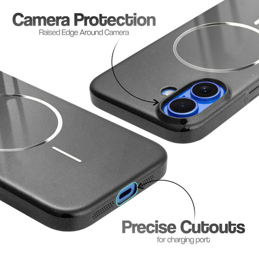 Smooth & Shiny Glossy Hard Back Cover Case For Apple iPhone 17 With Magsafe Support