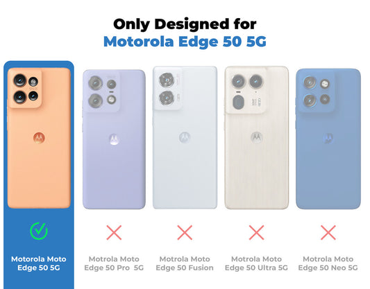 Crystal Clear Premium Shiny Edges Hard Back Case For Motorola Moto Edge 50 5G