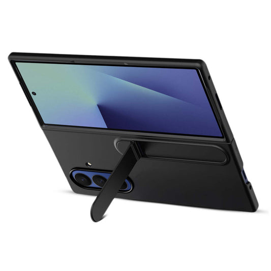 Solid Matte Finish Cover for Samsung Z Fold 7 with Integrated Stand for Hands Free Use