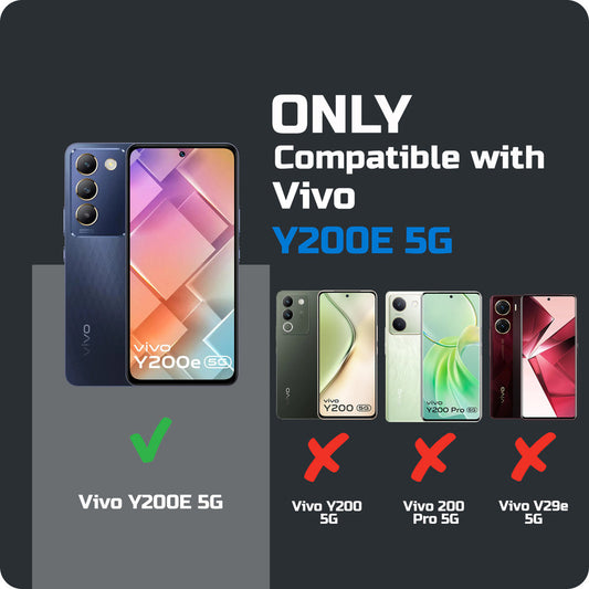 Crystal Clear Premium Shiny colorful Edges Hard Back Case For  Vivo Y200E 5G